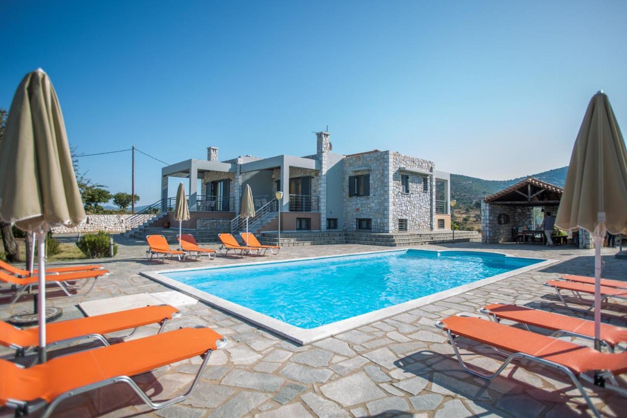 Raise Luxury Villas With A Great Sea View Of Astros Оріні Мелігоу Екстер'єр фото